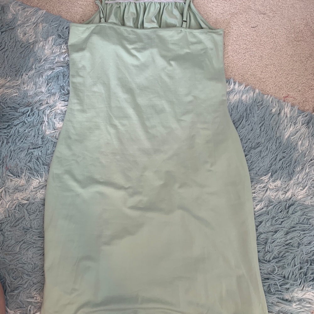 Green Ruched Dress - Picture 2 of 3